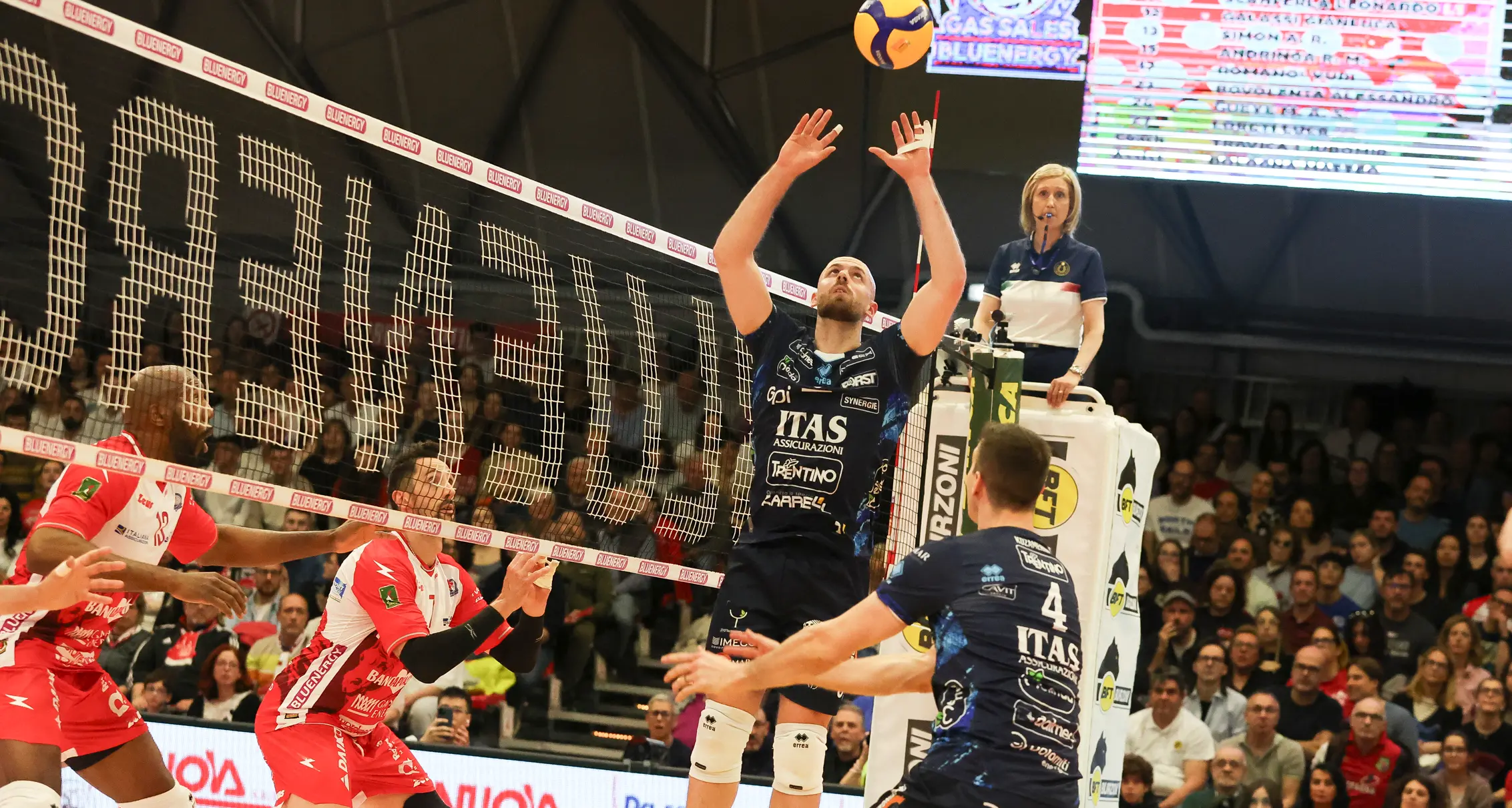 Trento inarrestabile: l'Itas doma Piacenza al tie-break e vola sul 2-0