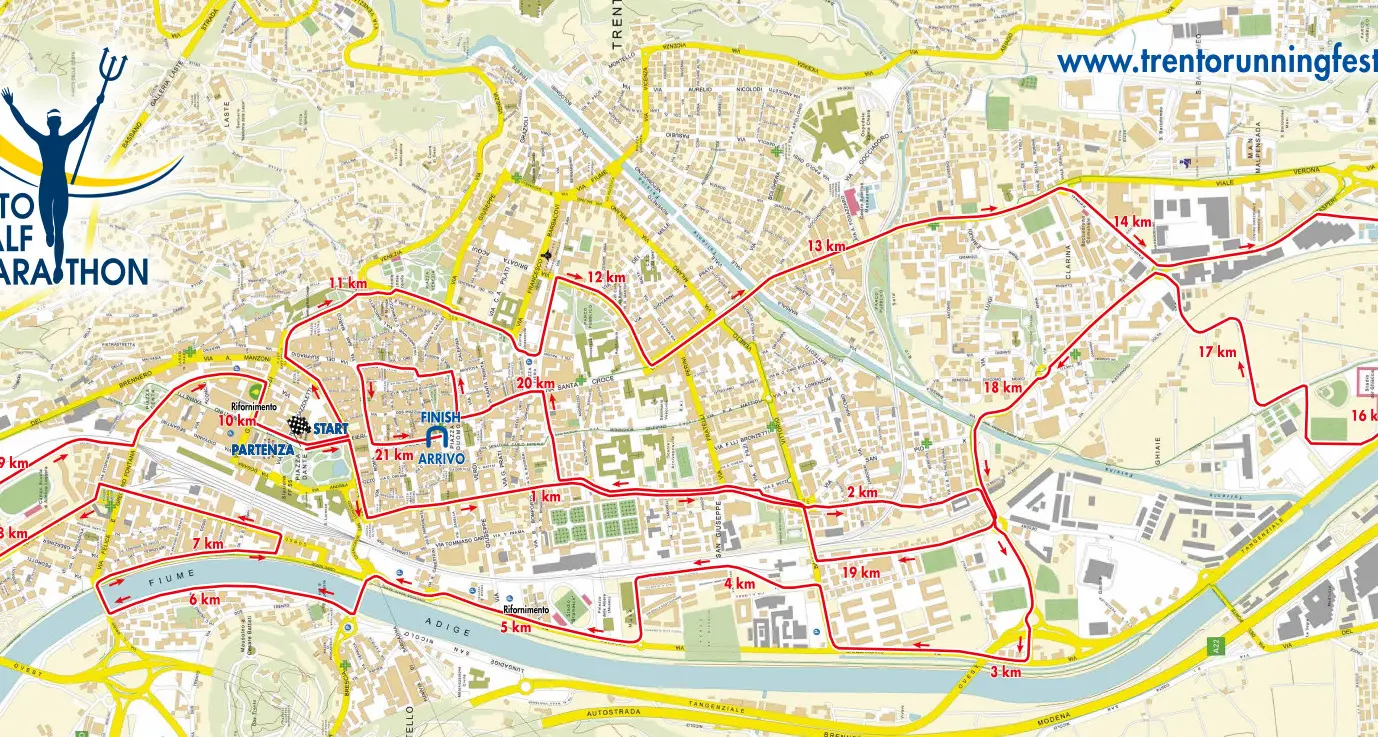 Giro al Sass e Half Maraton: sabato e domenica viabilità sconvolta a Trento, strade chiuse e divieto di sosta da via Maccani alla Clarina