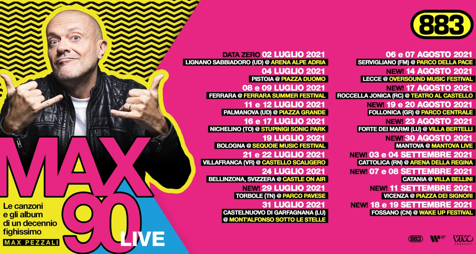 Max Pezzali in estate con i più grandi successi degli 883: il 29 luglio è a Torbole