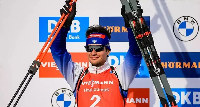 Biathlon: un grandissimo Giacomel vince ancora, è festa in Francia