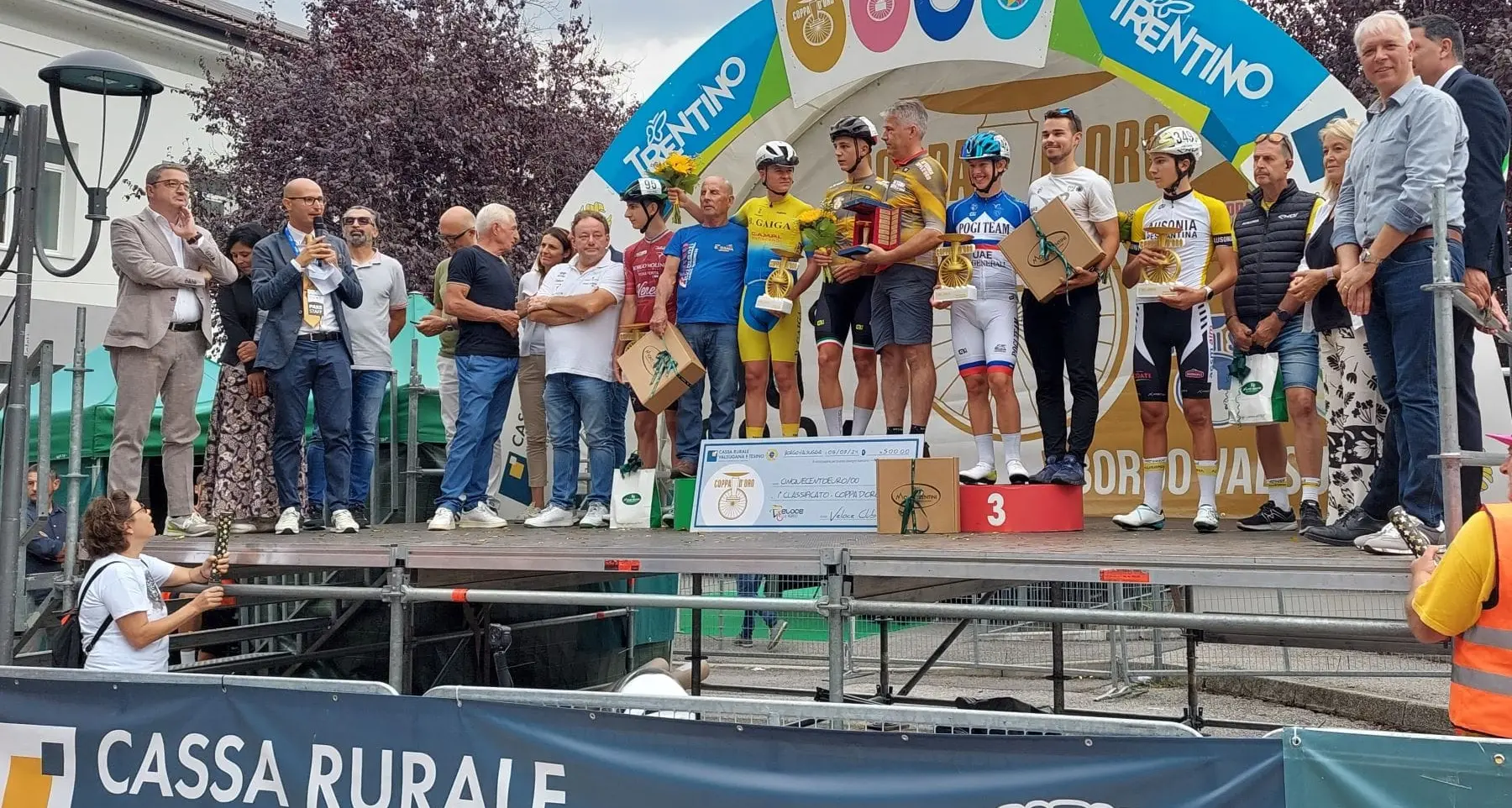 Claudio Caldonazzi, ds della Forti e Veloci di Trento, vince la Coppa d'Oro grazie a Brandon Fedrizzi