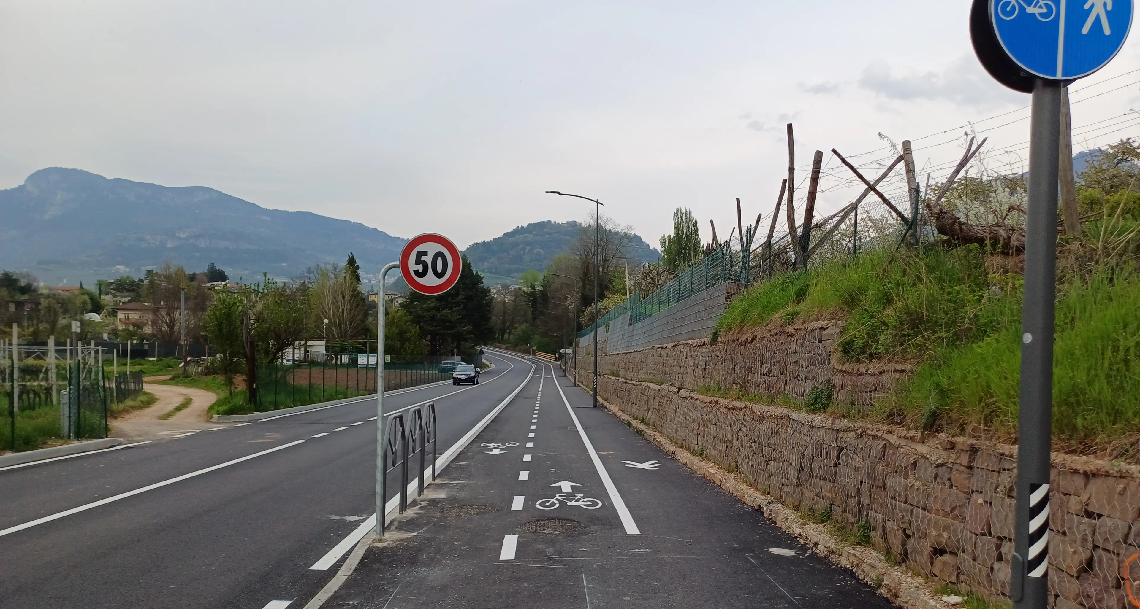 Povo-Villazzano, la pista ciclabile è completata, ora via ai lavori per quella di via Trener