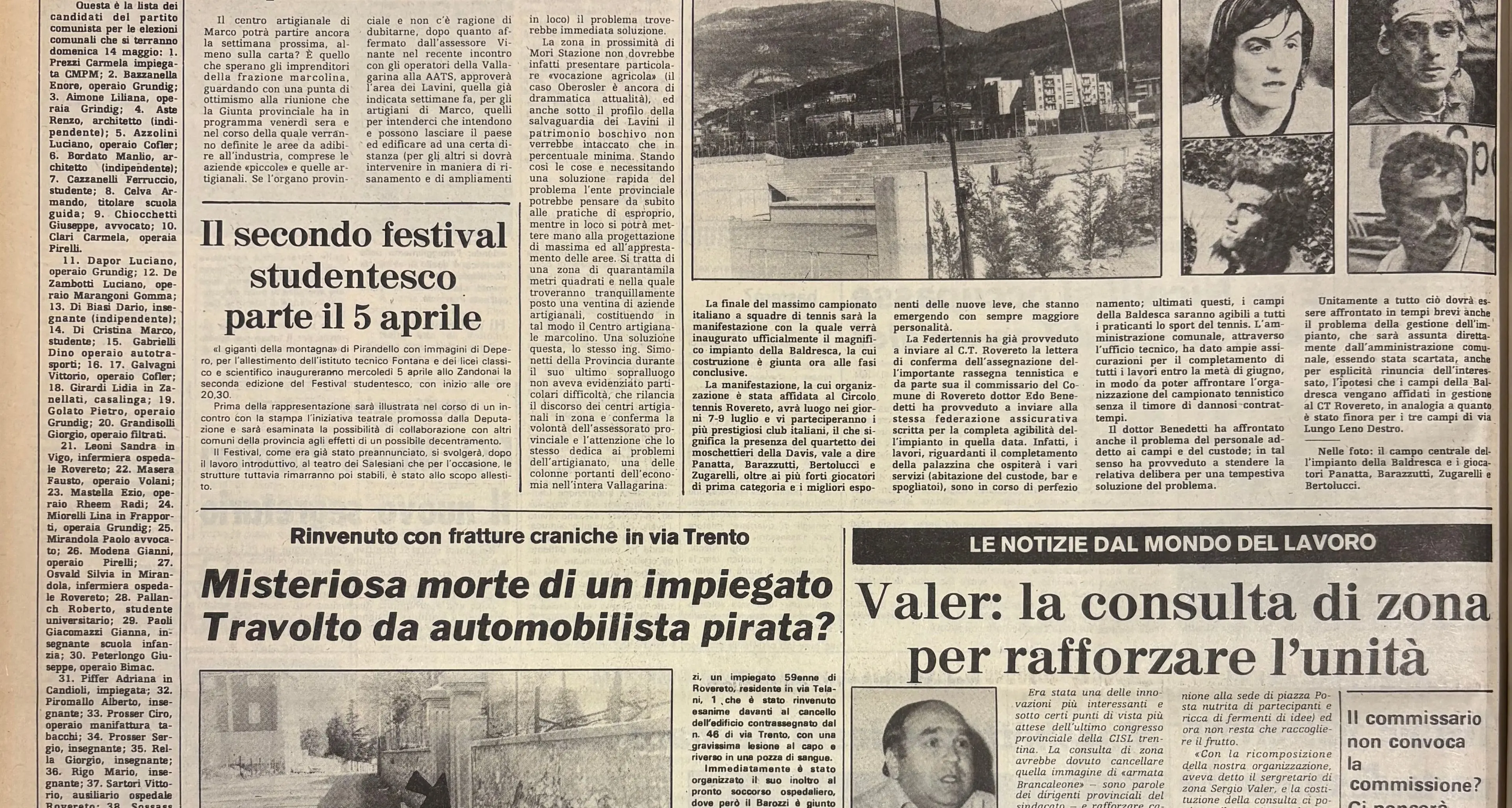 Rovereto, si inaugura la Baldresca con i moschettieri della Davis