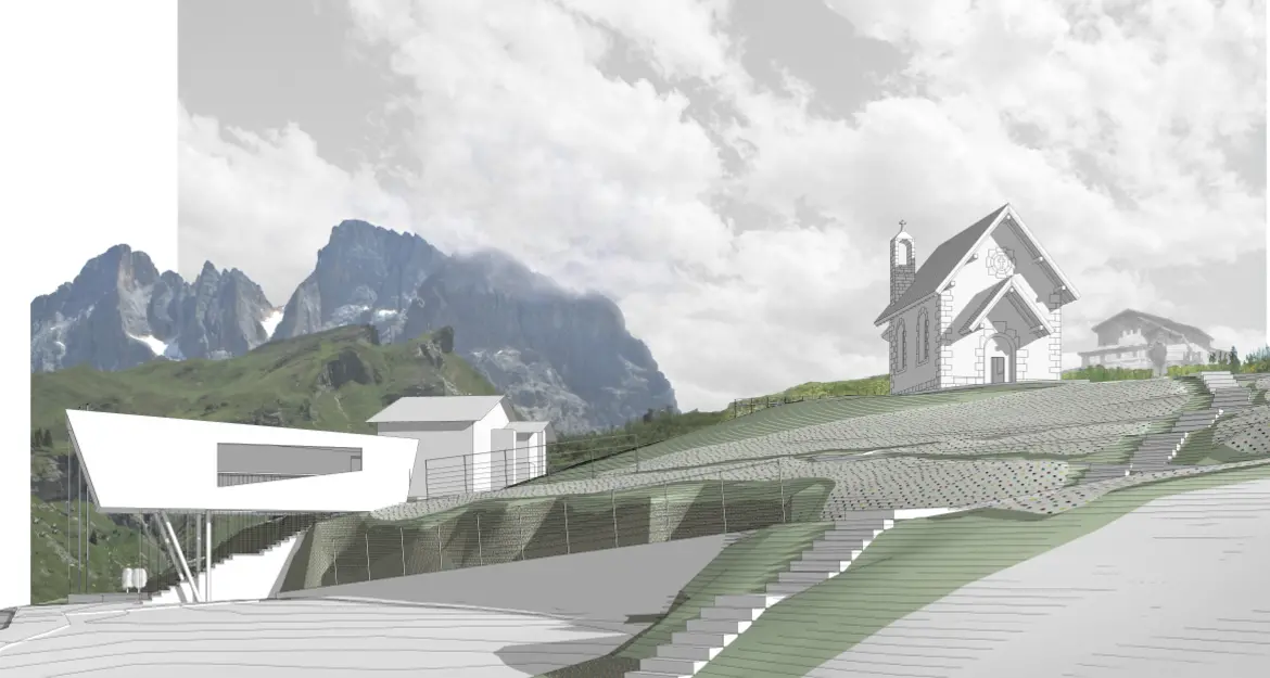 Passo Rolle, si abbatte l’albergo e nasce una nuova «piazza» (con giardino botanico)