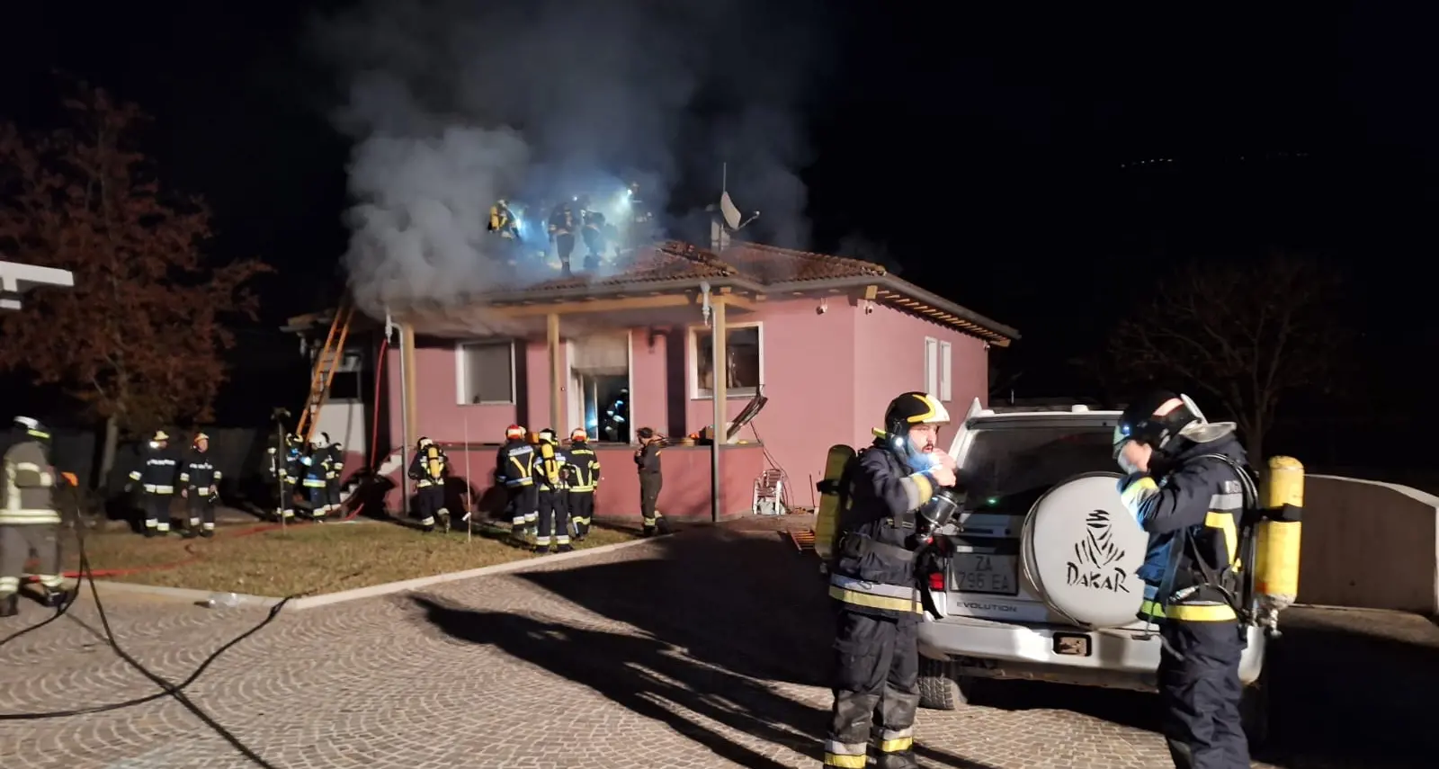 Levico: incendio nella villetta dei proprietari del Camping Village