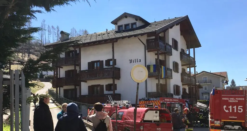 Destinata ai profughi ucraini, va a fuoco Villa Anita a Baselga di Piné