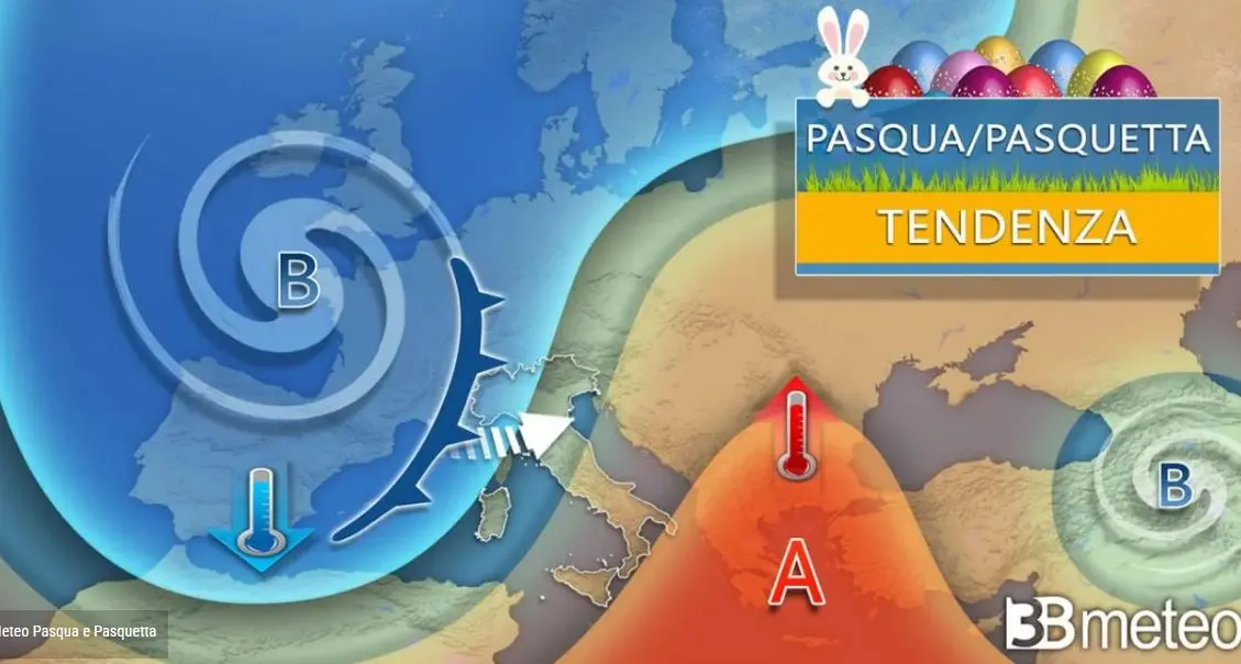 Pasqua e Pasquetta: Italia divisa tra temporali e caldo africano. In Sicilia i primi 30°