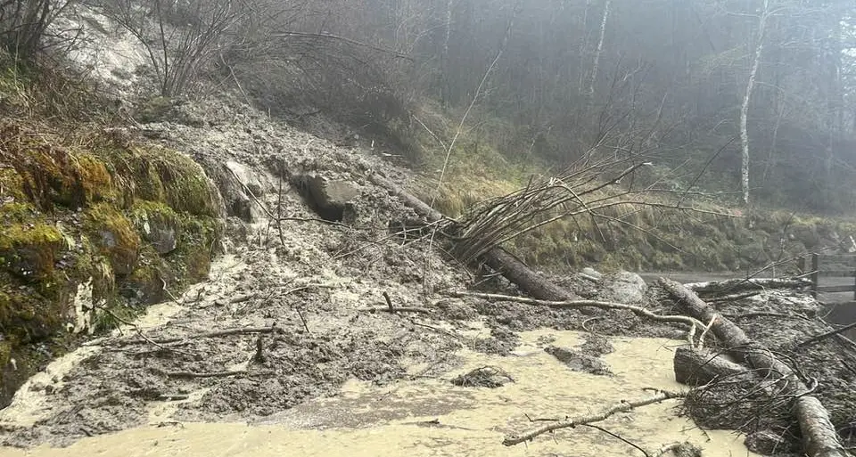 Smottamento e allagamento, chiusa la ciclabile della Val di Sole a Mostizzolo