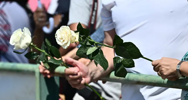 Ponte Morandi, alle 11:36 il silenzio, nel Polcevera 43 rose