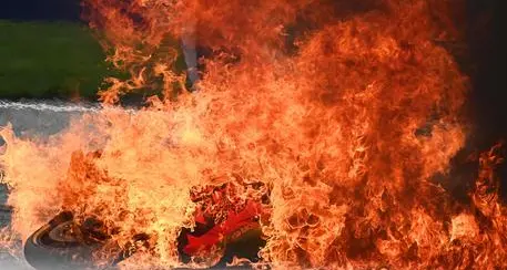 Gran Premio d’Austria: incidente e incendio in pista
