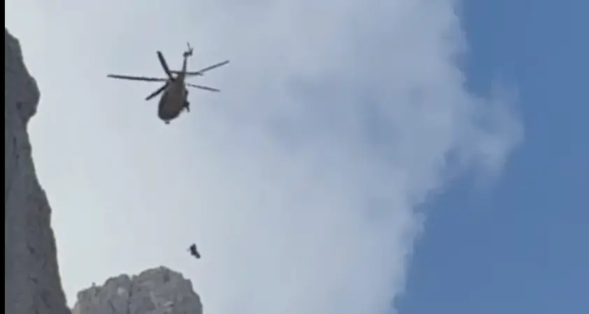Pale di San Martino, intervento di soccorso per una cordata di alpinisti
