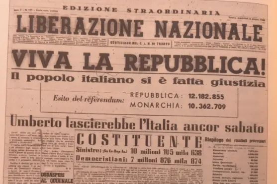 Dopo il fascismo e la guerra l’Italia sceglie la Democrazia