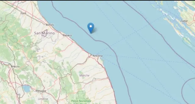 Terremoti: scossa 3.9 al largo della costa marchigiana