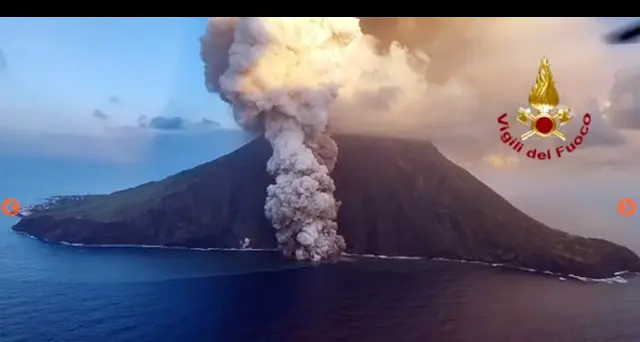 Stromboli: Ingv, flusso lavico da bocca a 600 metri d'altezza