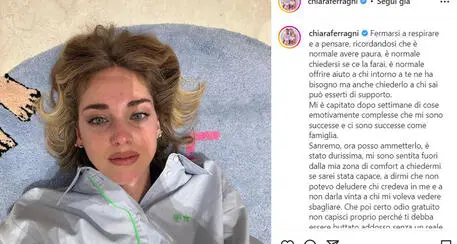 Ferragni si sfoga: “Settimane difficili ma devo essere forte. Duro Sanremo, tante cattiverie”