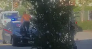 Rovereto: impazzito per strada, aggredisce un ciclista e poi salta sulla macchina dei carabinieri