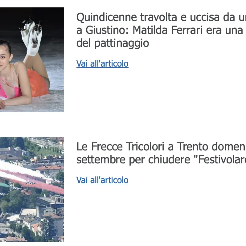L'informazione che ti raggiunge: la newsletter quotidiana dell'Adige