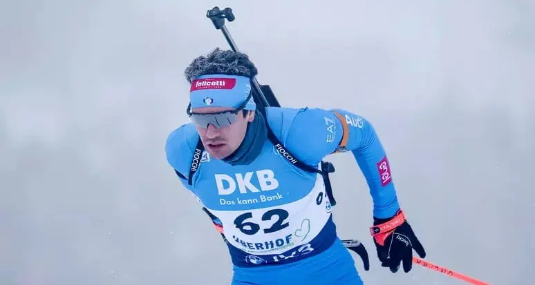 Il trentino Giacomel vince la sprint a Oberhof e dedica il successo all’amico Bakken