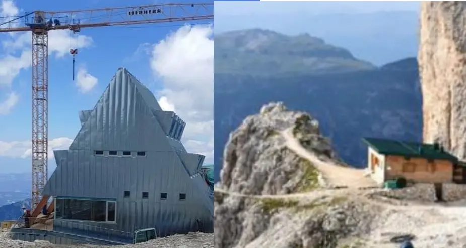 Il nuovo rifugio sul Catinaccio? Una piramide di alluminio di tre piani. E scoppia la polemica