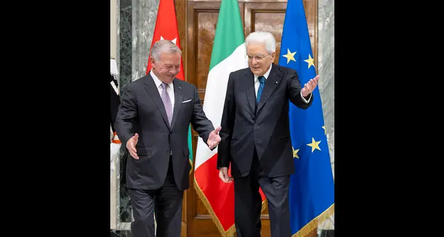 MO:\"Due popoli due stati\", Mattarella riceve il Re di Giordania