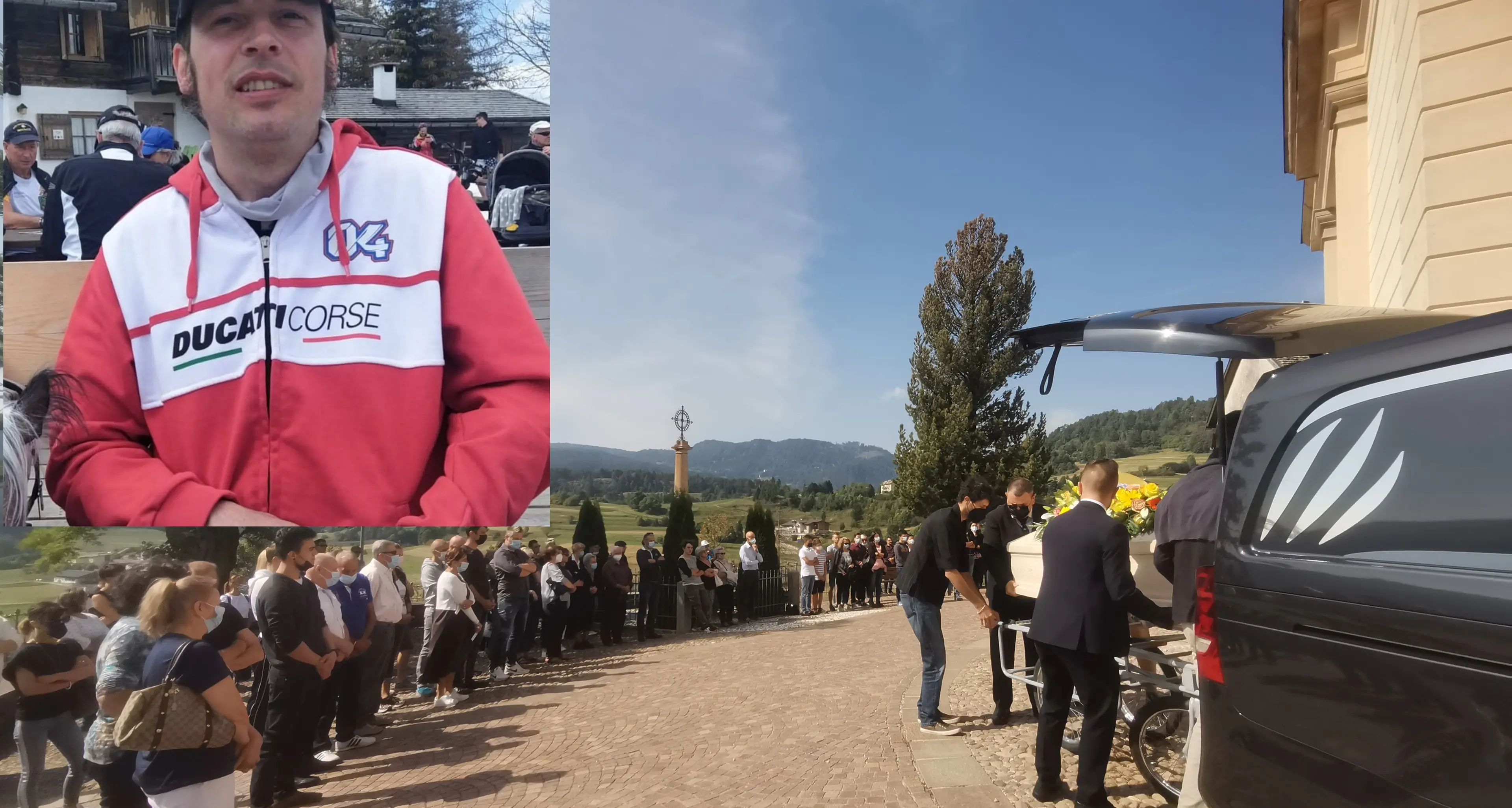 Che dolore al funerale di Franz: morto in moto a Madrano, tornava da un appuntamento per venderla