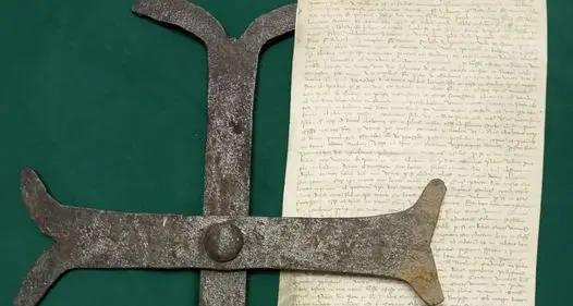 La croce del campanile di San Vigilio a Pinzolo custodita nell’Archivio storico comunale