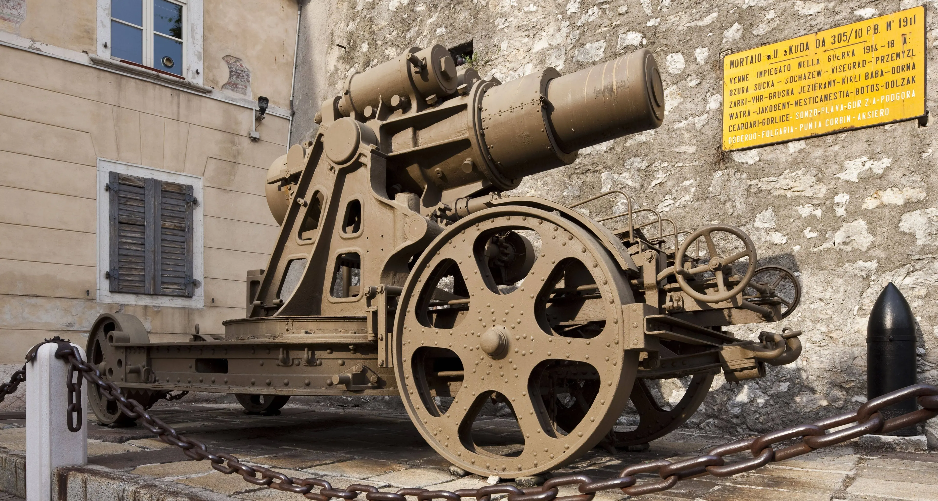 Restauro del cannone Skoda, in piazza a Rovereto: si svela il progetto di restauro e messa in sicurezza