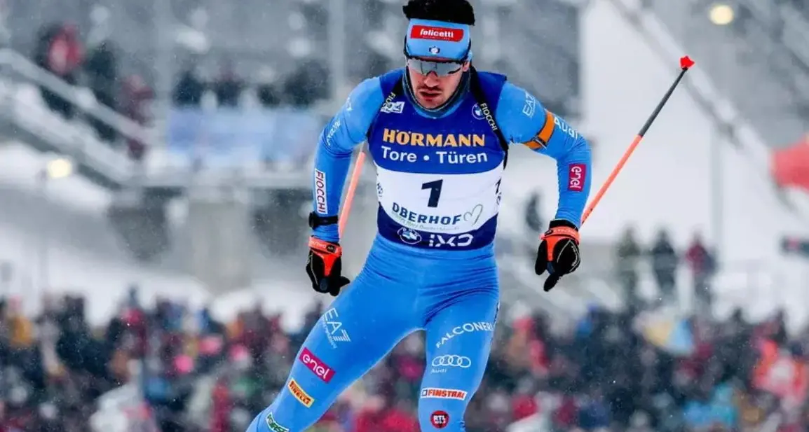 Biathlon, Giacomel “solo” secondo nella sprint a Rupholding