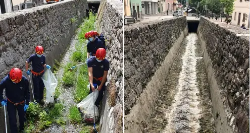 PuliAmo Gardolo, anche il sindaco Ianeselli a raccogliere rifiuti con i Vigili del fuoco e tanti giovani
