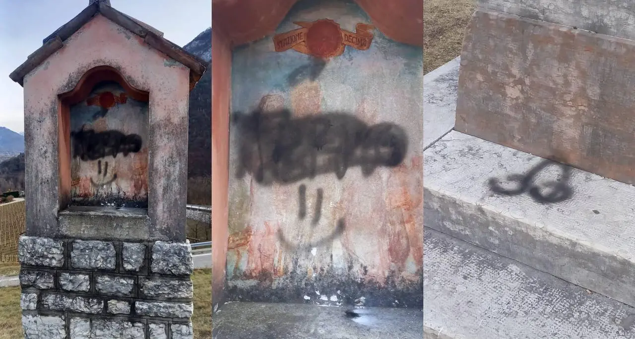 Vandalizzata la Via Crucis affrescata da Bruno Collorio a Civezzano