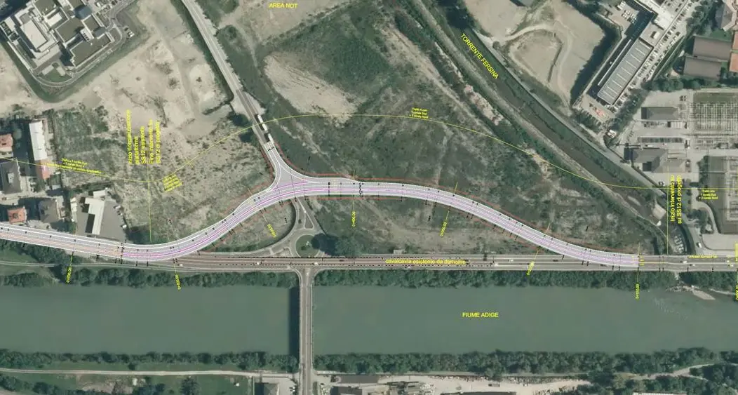 Ravina, inizia il calvario del cantiere per ponte e svincolo: da lunedì restringimento in tangenziale