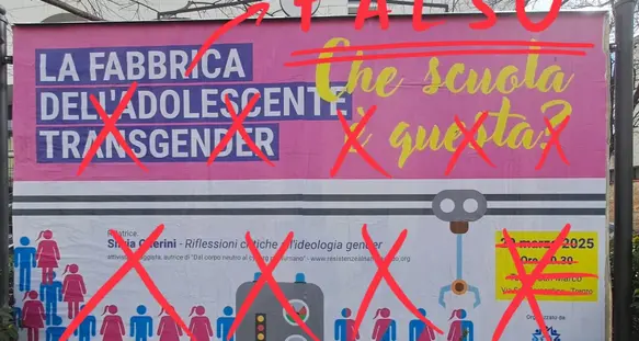 Attacco alla scuola «che fabbrica adolescenti transgender». Ianeselli duro: «Quel manifesto fa schifo»